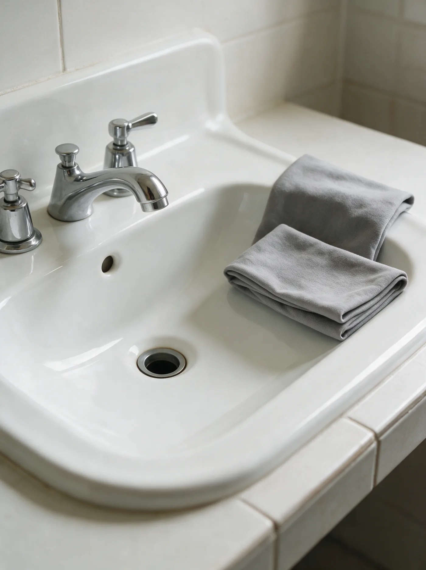 Skinande rent handfat
